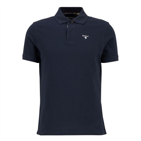 Barbour Tartan Pique Polo Shirt - Navy - M