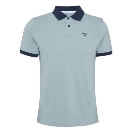 Barbour Lynmouth Tipped Tailored Fit Polo Shirt - Lead Blue - 2XL