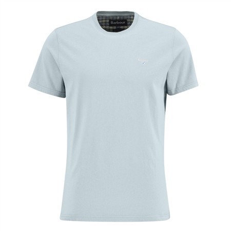 Barbour Tartan Sports T-Shirt - Sky Blue - XL