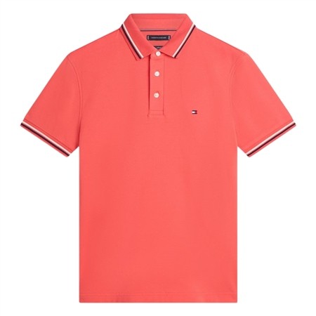 Tommy Hilfiger Tipped Slim Fit Polo Shirt - Red - L