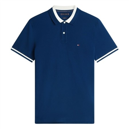 Tommy Hilfiger Contrast Collar Block Polo Shirt - Navy - XL