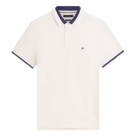 Tommy Hilfiger Contrast Collar Block Polo Shirt - White - XL