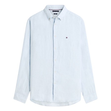 Tommy Hilfiger Pigment Dyed Pure Linen Shirt - Sky Blue - XL