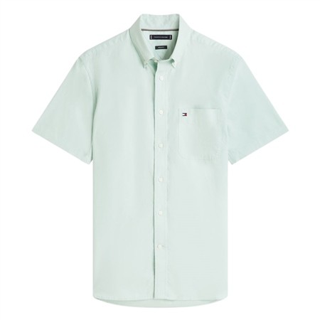 Tommy Hilfiger Regular Fit Lightweight Short Sleeve Oxford Shirt - Green - XL