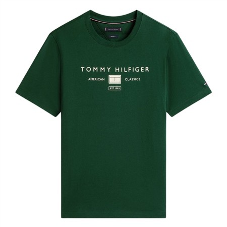 Tommy Hilfiger Brand Love Mono Logo T-shirt - Bottle Green - L
