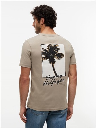 Tommy Hilfiger Palm Photo Print T-shirt - Beige - XL