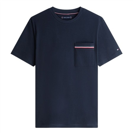 Tommy Hilfiger Global Stripe Pocket Pique Jersey T-Shirt - Navy - S