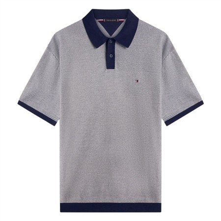 Tommy Hilfiger Cool Touch Structure Polo Shirt - Grey - XL