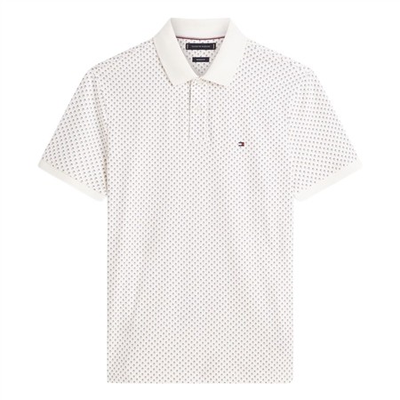 Tommy Hilfiger Aop Interlock Reg Polo Shirt - White - S