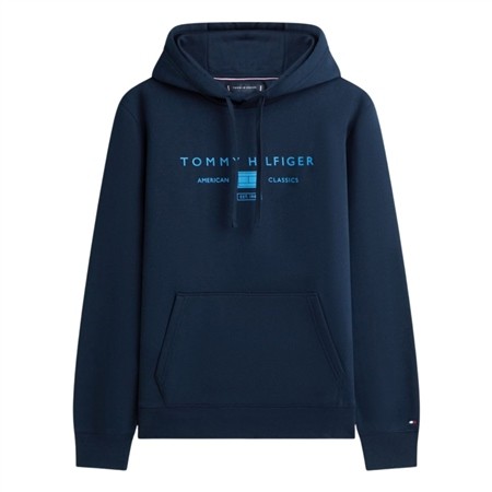 Tommy Hilfiger Brand Love Mono Logo Hoodie - Navy - M