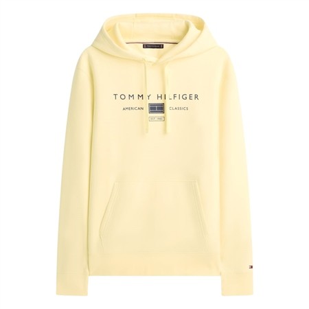 Tommy Hilfiger Brand Love Mono Logo Hoodie - Yellow - XS