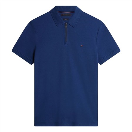 Tommy Hilfiger Interlock Zip Polo Shirt - Navy - XL