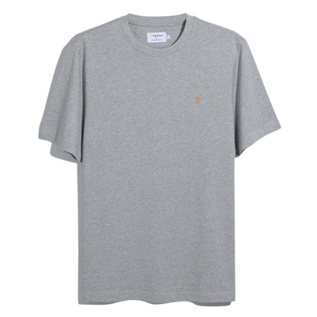 Farah Danny Organic Cotton Regular Fit T-shirt - Grey Marl - L