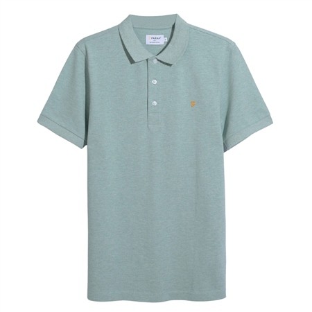 Farah Blanes Organic Cottont Polo Shirt - Green Mist - S