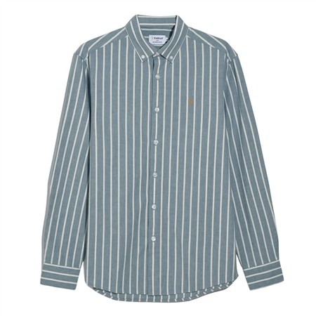 Farah Steen Wide Stripe Shirt - Blue - XL