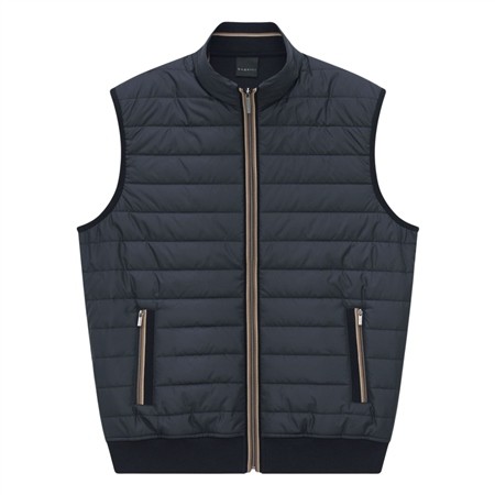 Bugatti Mens Knitted Gilet Waistcoat - Navy - XL