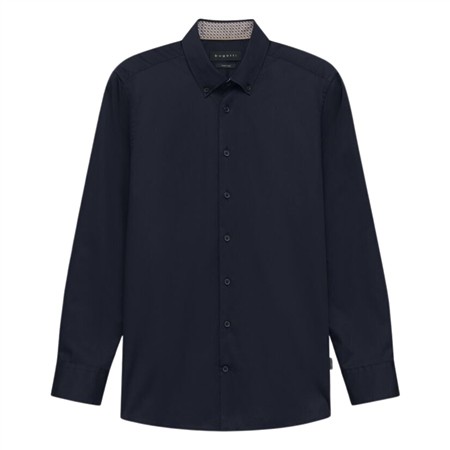 Bugatti Casual Long Sleeve Plain Shirt- Navy - L