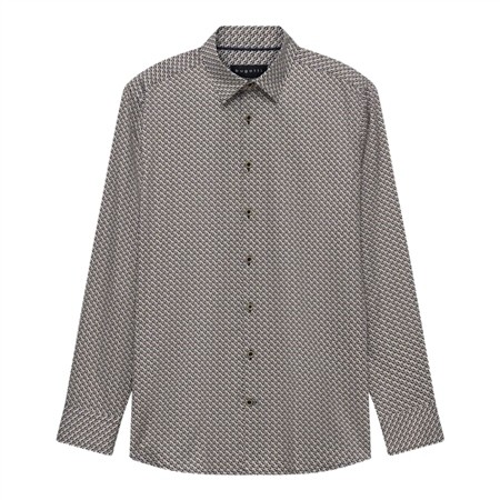 Bugatti Casual Long Sleeve Pattern Shirt - Green - XL