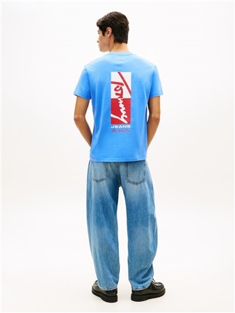 Tommy Jeans Sign Block T-shirt - Blue - M