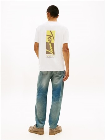 Tommy Jeans Sign Block T-shirt - Beige - XS