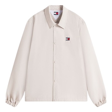 Tommy Jeans Logo Twill Overshirt - Beige - S