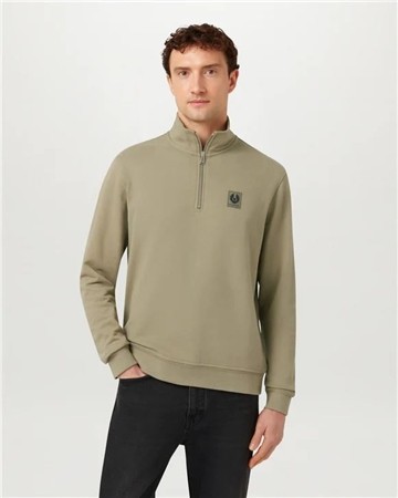 Belstaff Quarter Zip Sweatshirt - Green - M