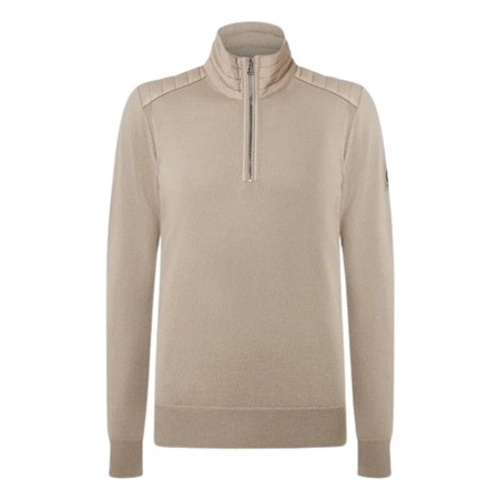 Belstaff Kilmington Quarter Zip Jumper - Beige - M