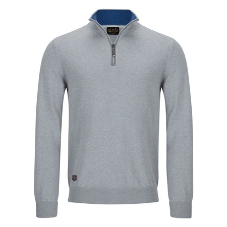 6th Sense Harry 1/4 Zip Sweater - Grey - M