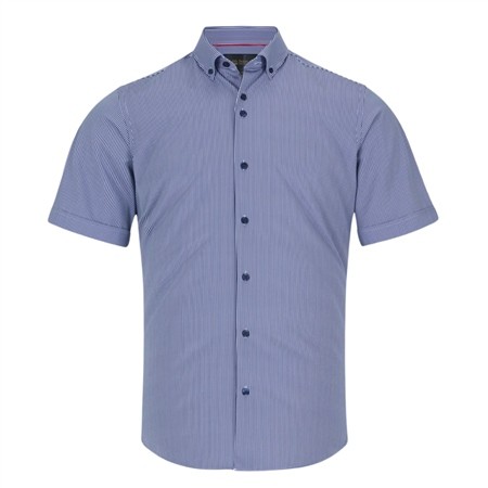 6th Sense Short Sleeve Printed Shirt Per 28 - Navy - 2XL