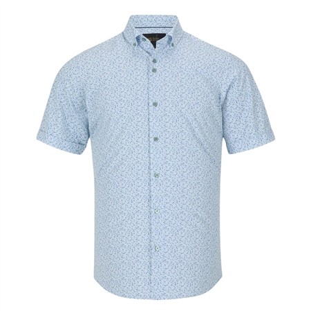 6th Sense Short Sleeve Printed Shirt Per 1 - Blue - 2XL