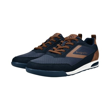 Bugatti Trevor Trainers - Navy/Brown - 45