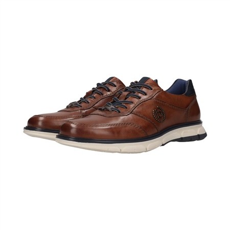 Bugatti Don Leather Lace Up Shoes - Cognac - 45