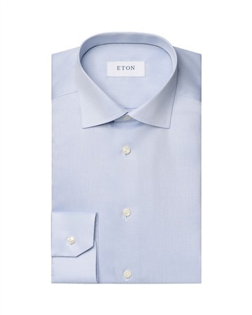 Eton Signature Twill Formal Shirt - Blue - 17