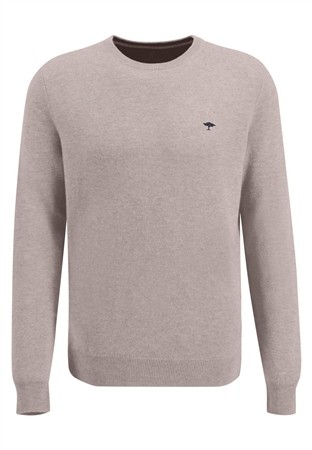 Fynch Hatton Merino Crew Neck Sweater - Pale Berry - XL