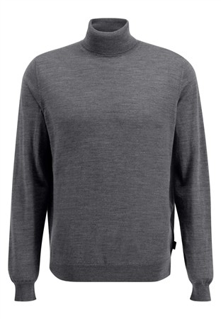 Fynch Hatton Merino Rollneck Sweater - Grey - XL
