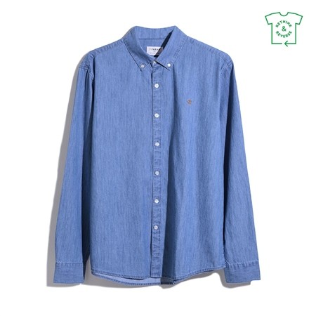 Farah Brewer Denim Shirt - Blue - XL