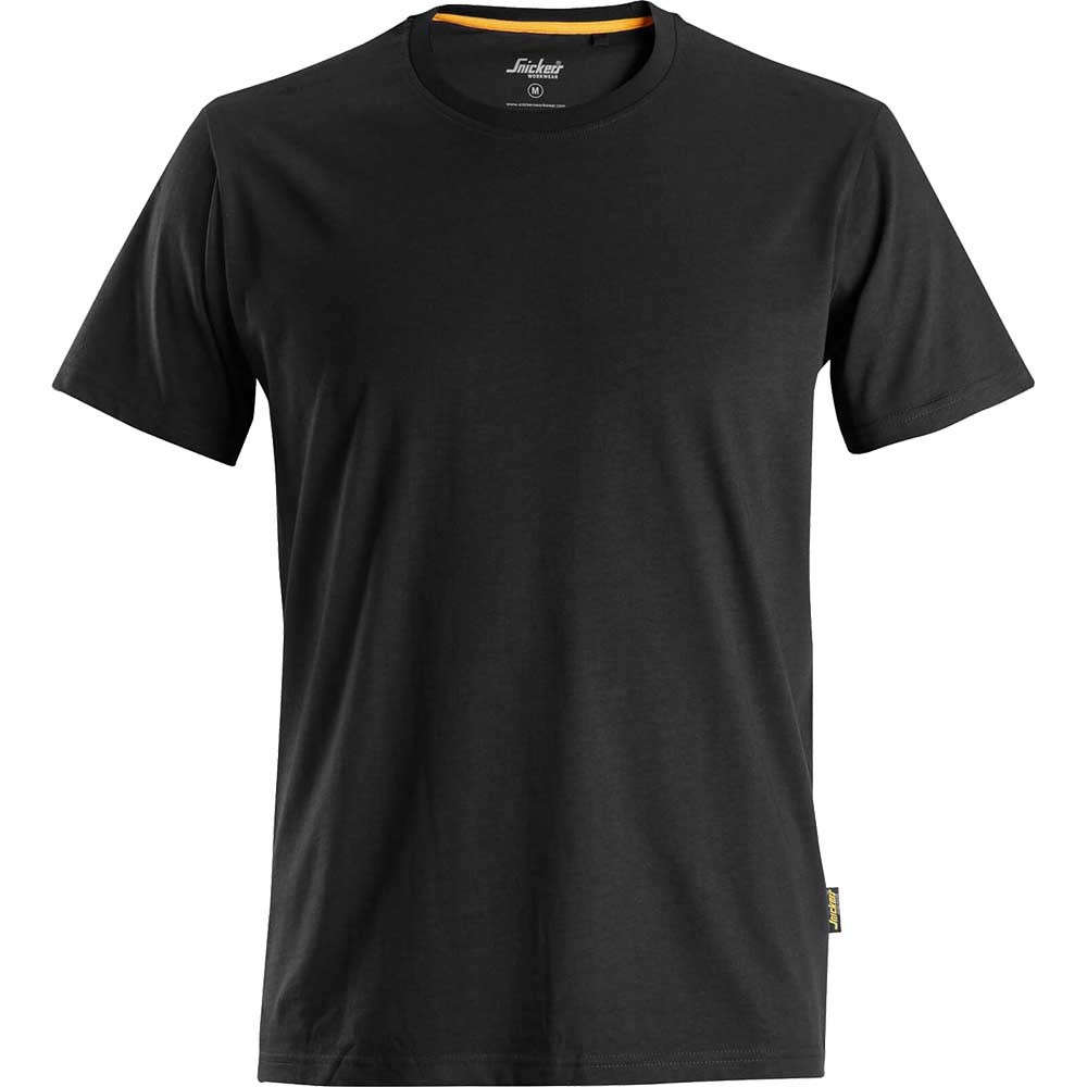 Snickers 2526 Mens Allround Work Organic Cotton T Shirt Black M