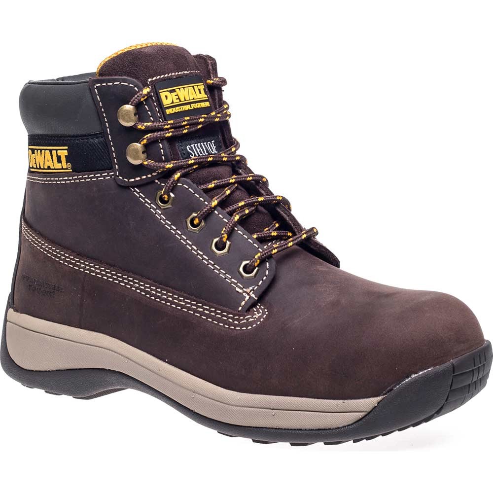 DeWalt Apprentice Nubuck Safety Hiker Boots Brown Size 9