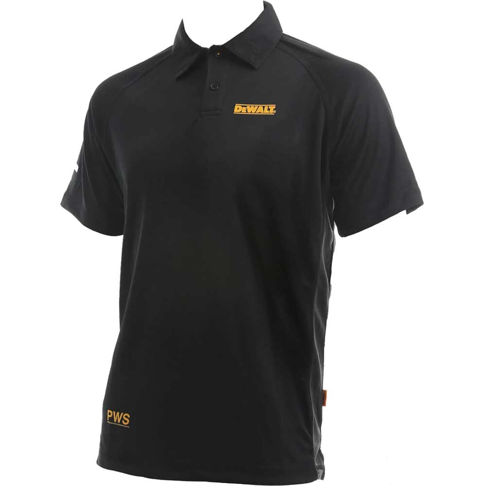 DeWalt Rutland Mens PWS Polo Shirt Black / Grey L