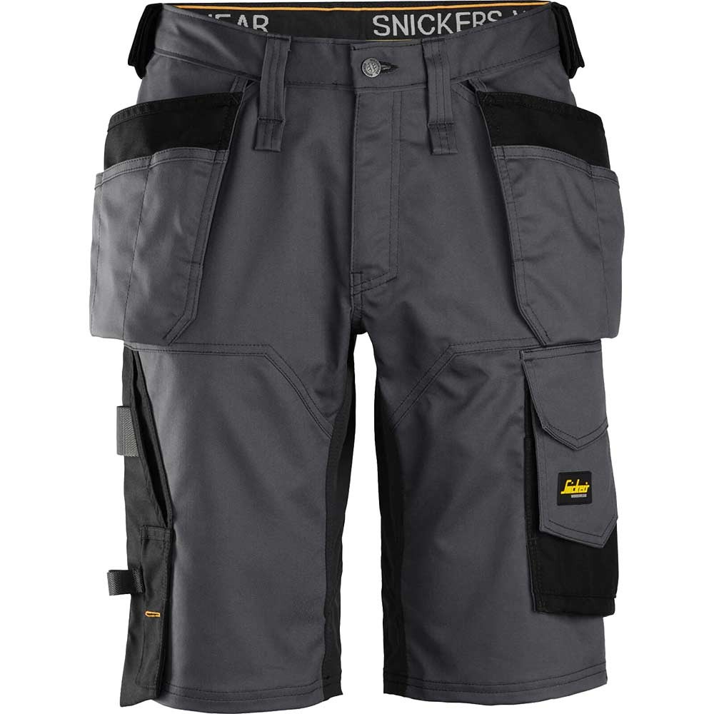 Snickers 6151 Mens Allround Work Stretch Loose Fit Holster Pockets Shorts Grey 44"