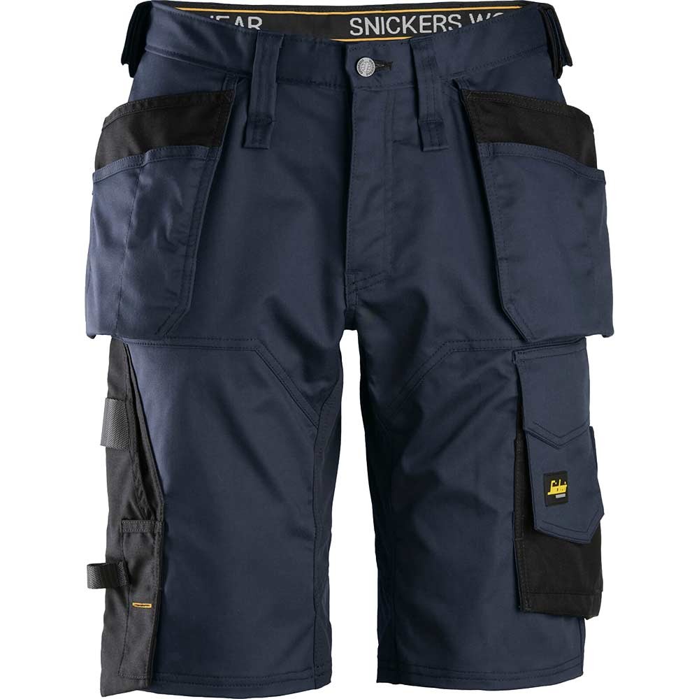 Snickers 6151 Mens Allround Work Stretch Loose Fit Holster Pockets Shorts Navy Blue 41"