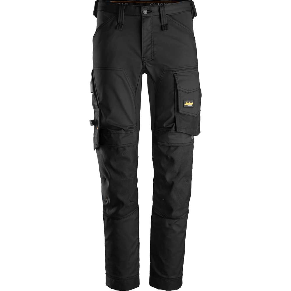 Snickers 6341 Mens Allround Work Stretch Slim Fit Trousers Black 39" 35"