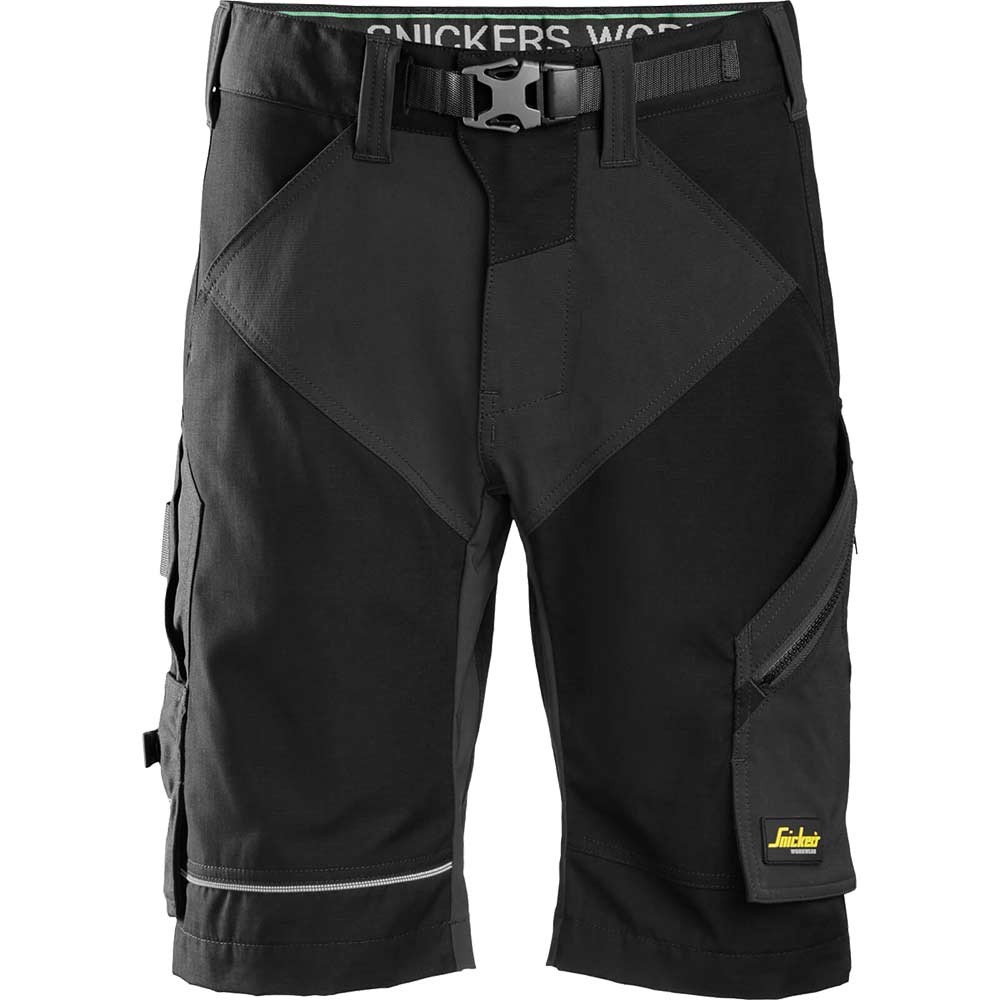 Snickers 6914 Mens FlexiWork Comfort Shorts Black 31"