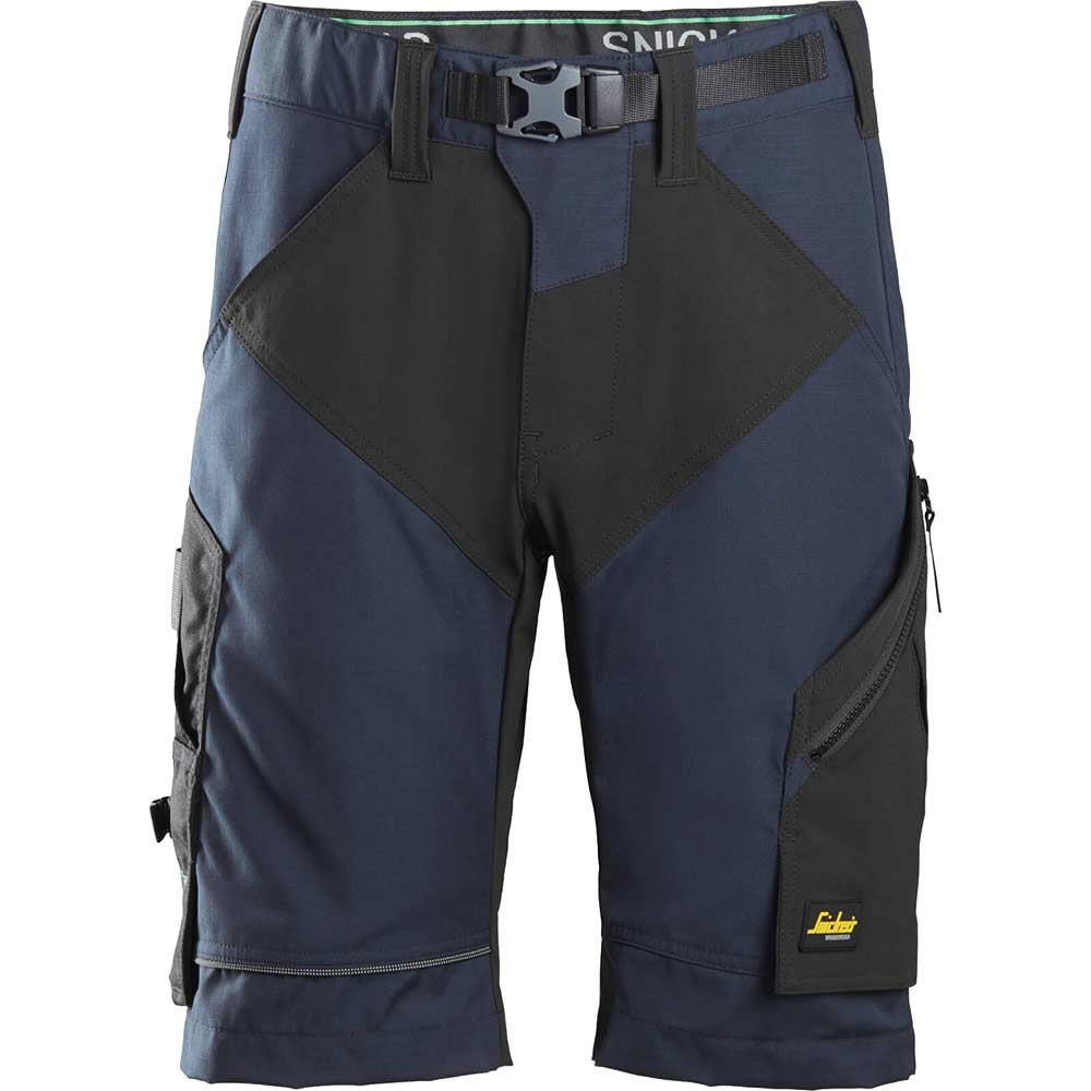 Snickers 6914 Mens FlexiWork Comfort Shorts Navy / Black 39"
