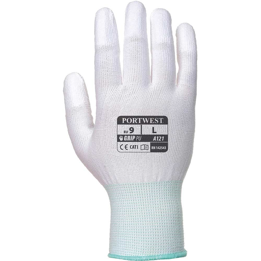 Portwest PU Fingertip Gloves White XL