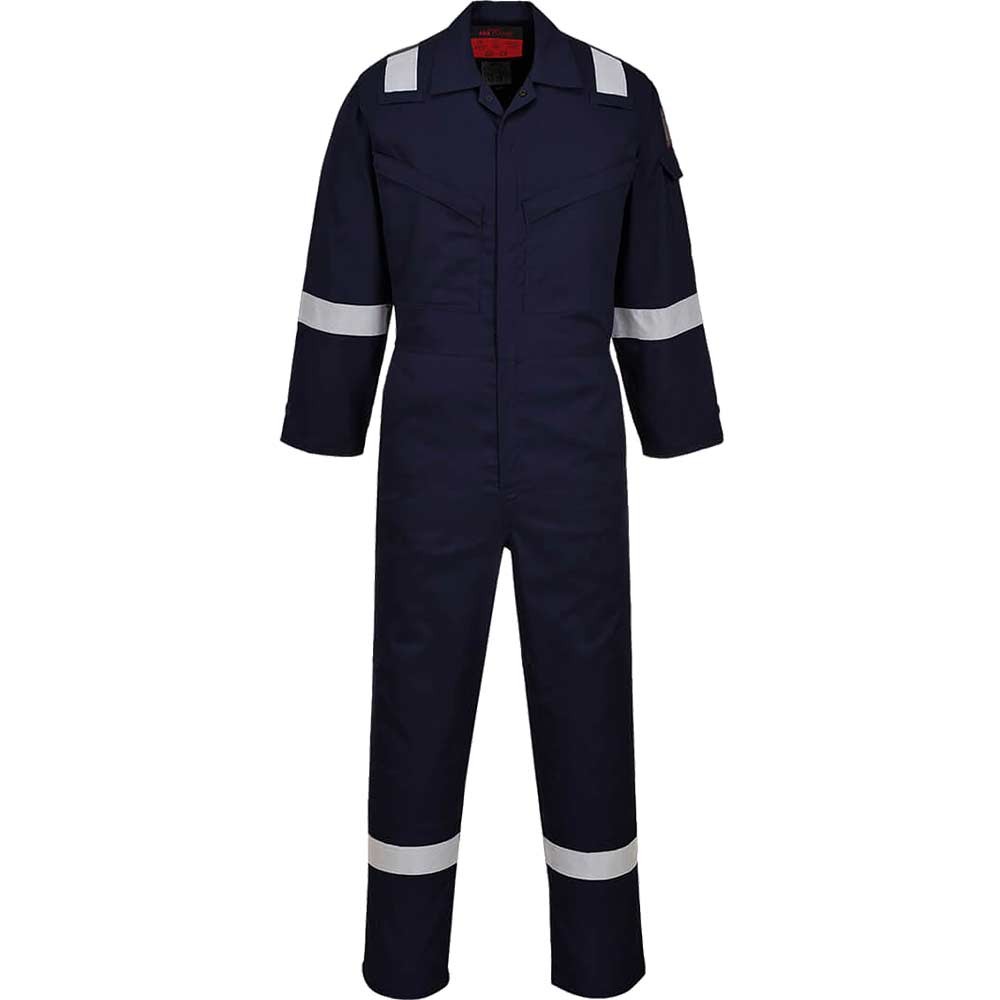 Araflame Silver Flame Resistant Coveralls Navy Blue 50" 31"