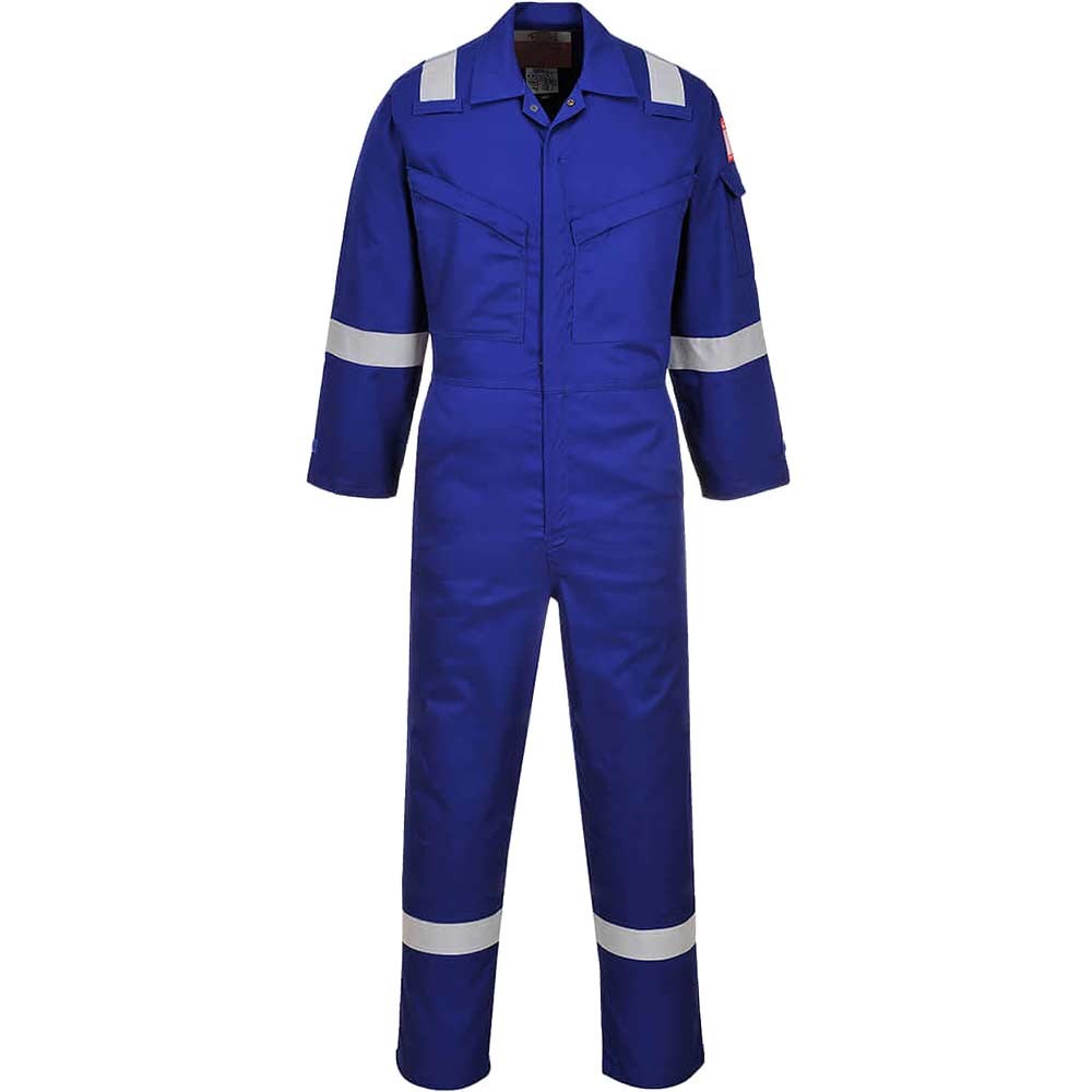 Araflame Silver Flame Resistant Coveralls Royal Blue 42" 31"