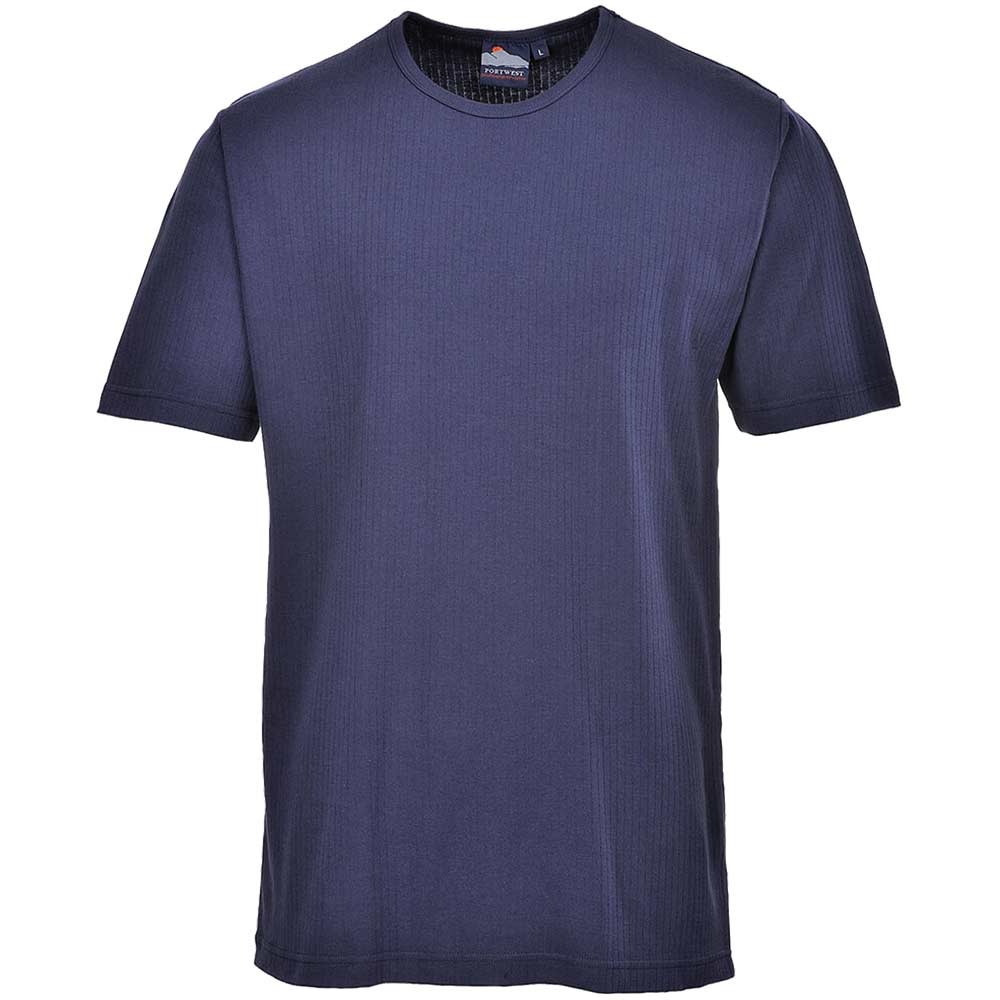 Portwest Thermal Short Sleeve T Shirt Navy 3XL