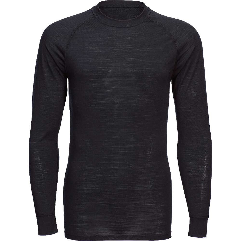 Portwest Mens Merino Wool Crewneck Baselayer Top Black L