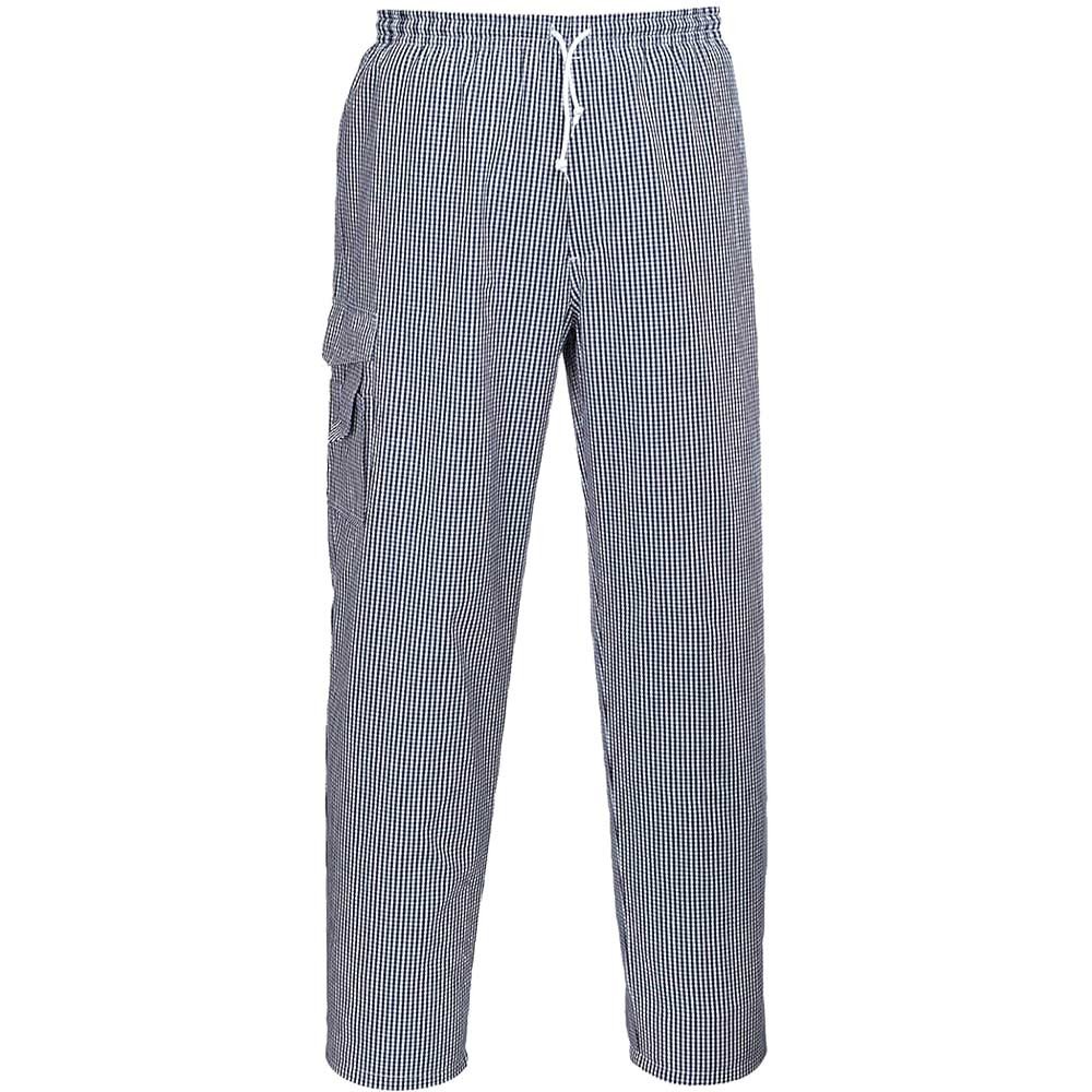 Portwest C078 Chester Chef Trousers Check Blue / White 3XL 31"